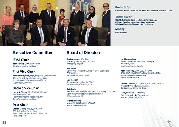 IFMA's 2019-2020 Executive Committee and Board of Directors